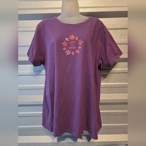 Life Is Good Purple Short Sleeve Tee